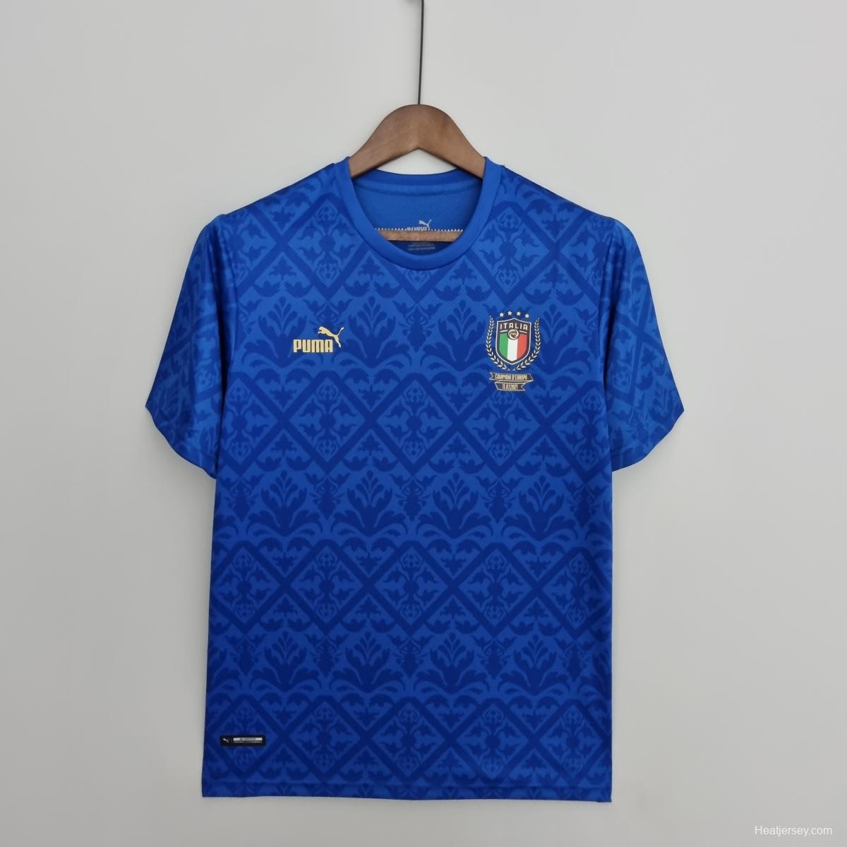 2022 Italian Euro Championship Special Edition Blue Soccer Jersey