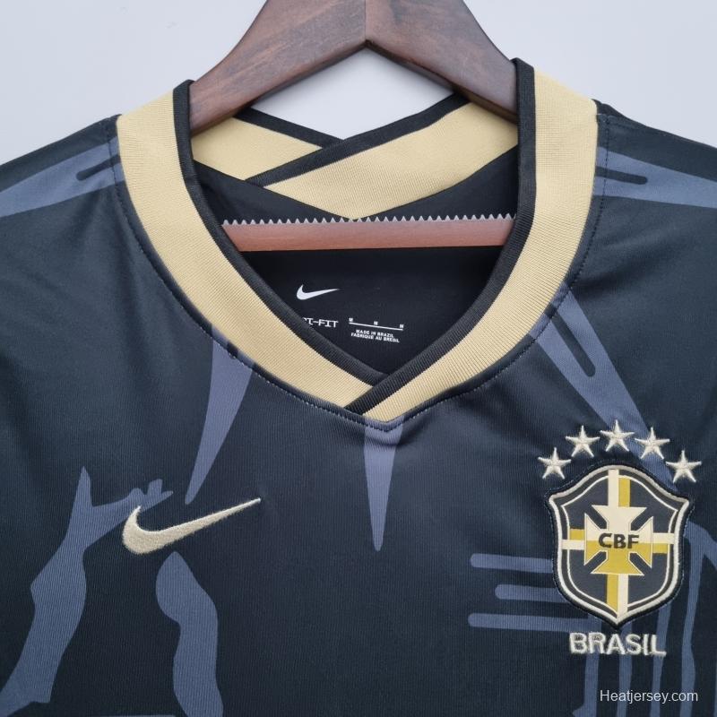 2022 Brazil women Black Soccer Jersey