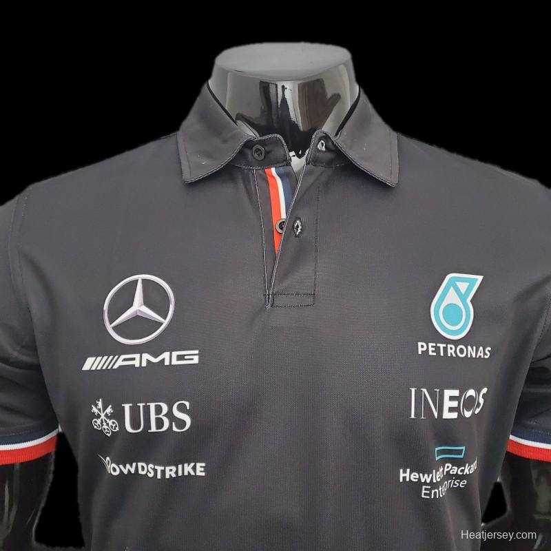 F1 Formula One Racing Suit; Mercedes POLO Black 