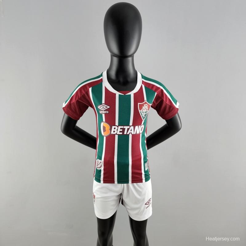 22/23 Kids Kit Fluminense Home Size16-28 Soccer Jersey