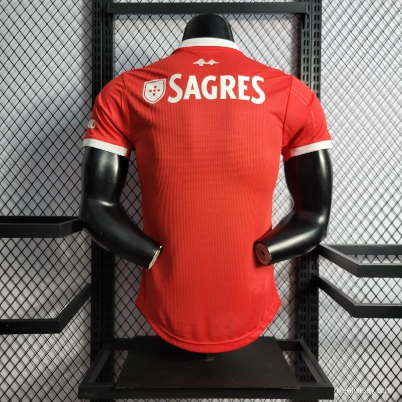 22/23 Player Version Benfica Home Soccer Jersey