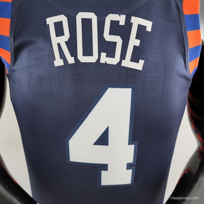 New York Knicks ROSE #4 Striped NBA Jersey