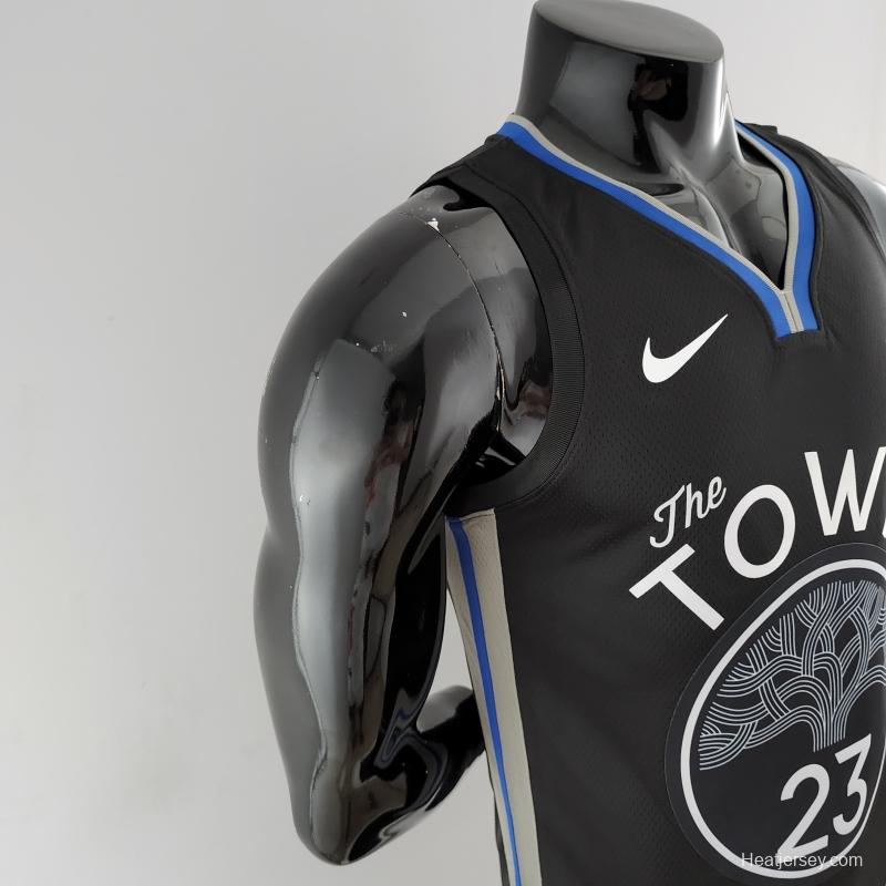 2020 GREEN #23 Warriors City Edition Black And Grey NBA Jersey