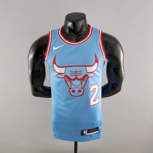 Chicago Bulls BALL#2 Blue NBA Jersey