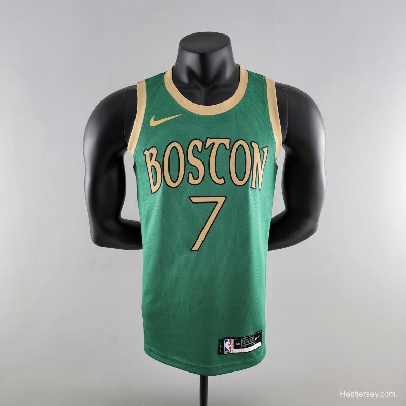 2020 BROWN#7 Boston Celtics City Edition Green NBA Jersey