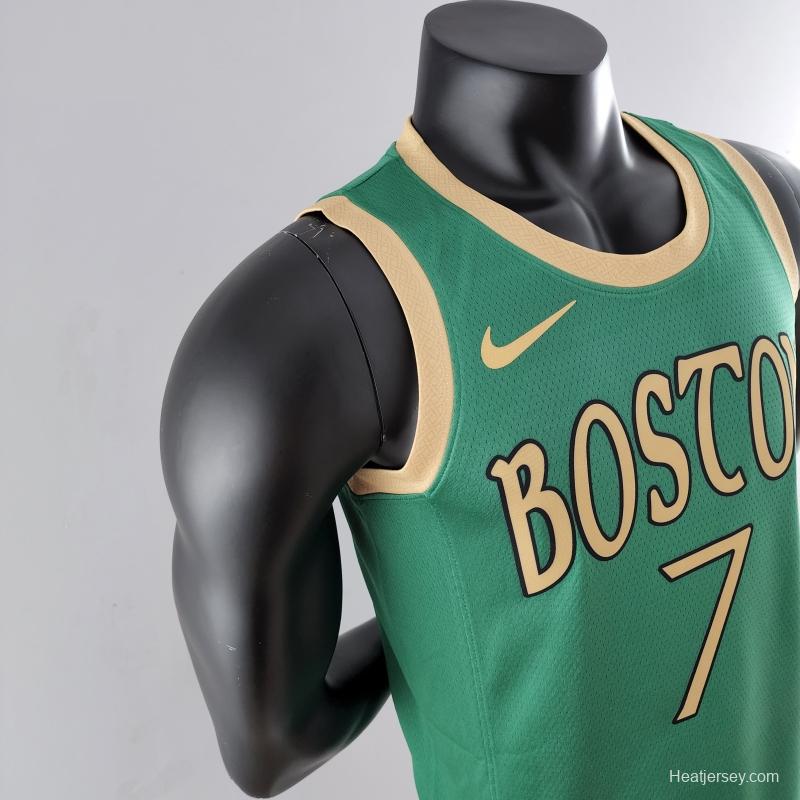 2020 BROWN#7 Boston Celtics City Edition Green NBA Jersey