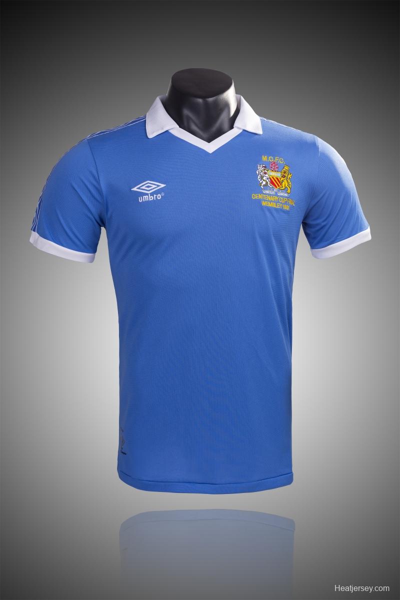 Retro 81/82 Manchester City Home Soccer Jersey