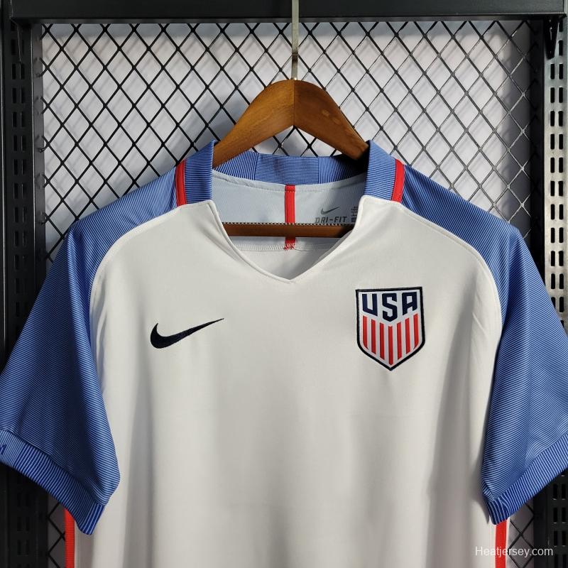 Retro 2019 USA Home Soccer Jersey