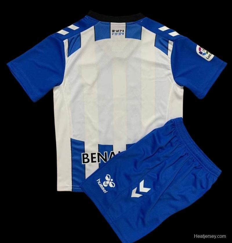 22/23 Malaga Home Kids Soccer Jersey