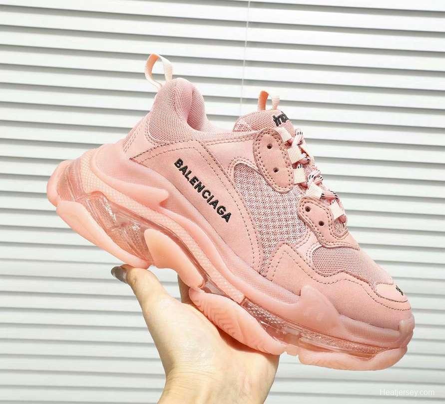 Men/Women Balenciaga Triple S Clear Sole Pink Sneaker Item 6380380