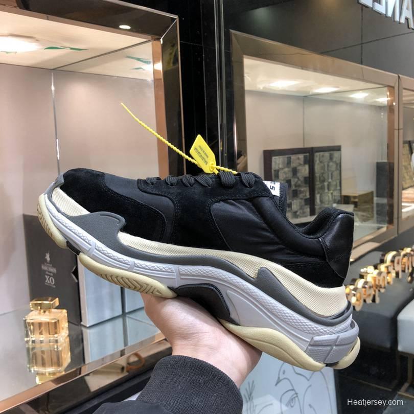 Men/Women Balenciaga Triple S Sneaker Black/Blue Sole Item 6380340