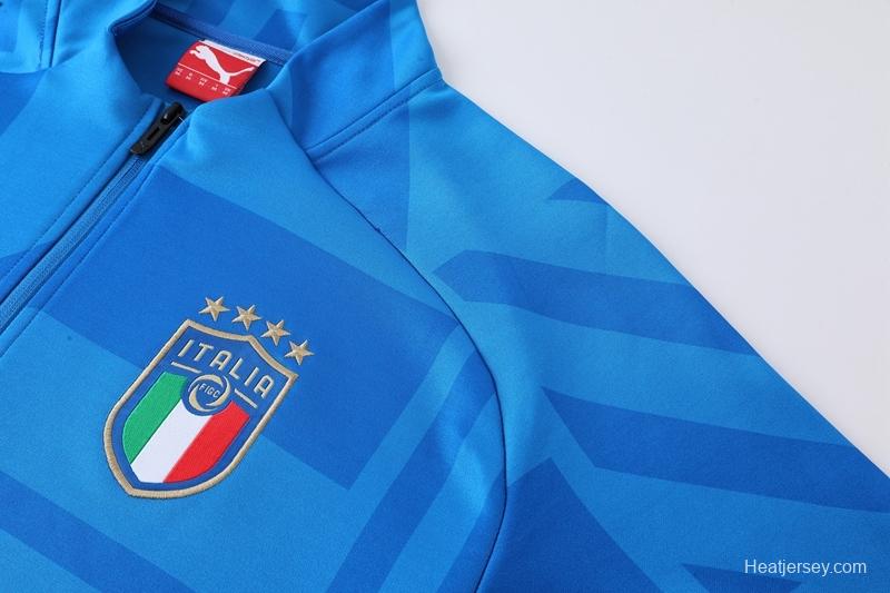 2022 Italy Blue Full Zipper Tracksuit