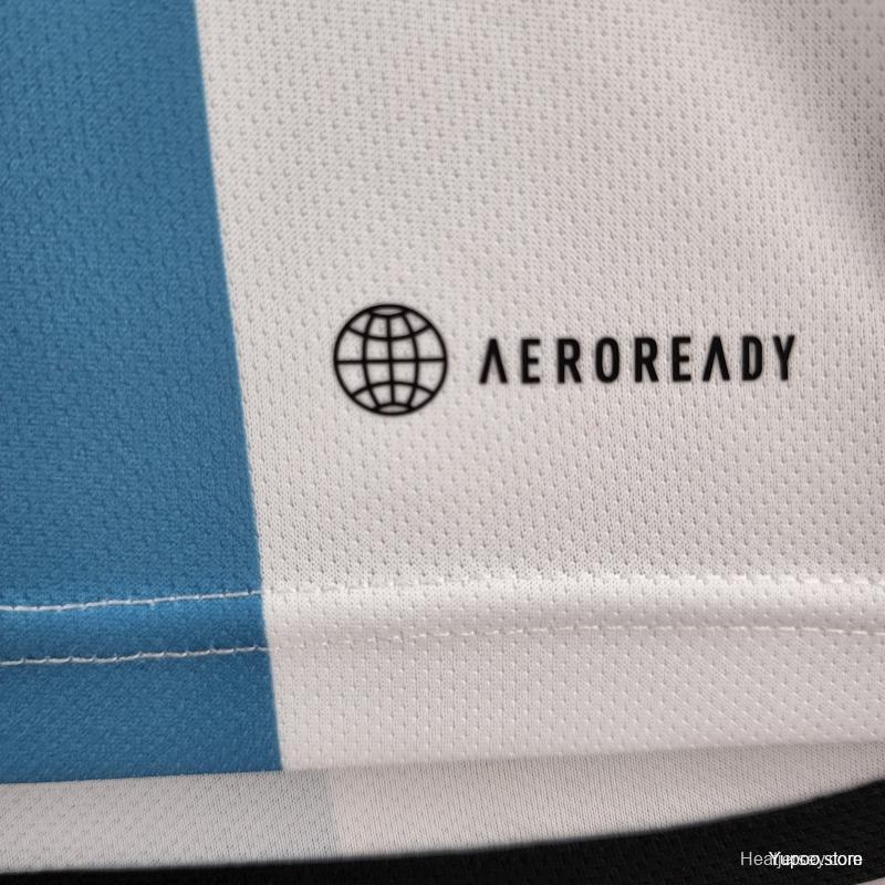 3 Stars 2022 Argentina Home Jersey CAMPEONES DEL MUNDO Printing