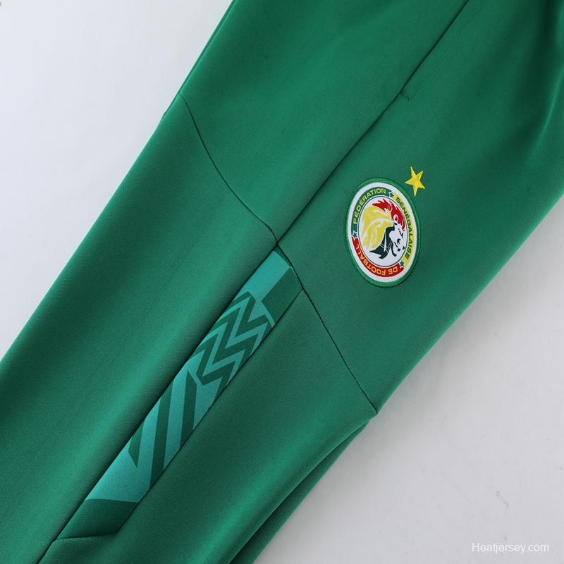 2022 Senegal Green Full Zipper Tracksuit