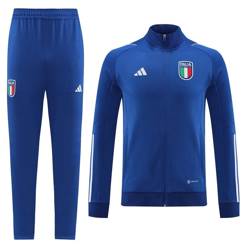 2022 Italy Navy Full Zipper Tracksuit