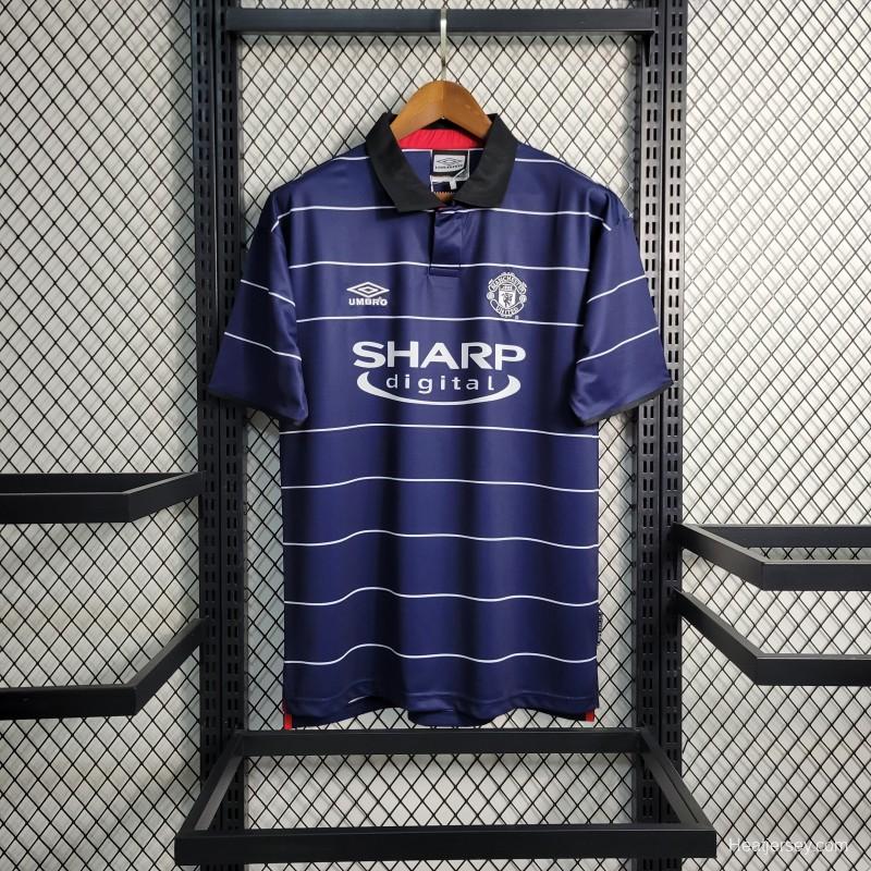 Retro 1999/00 Manchester United Away Soccer Jersey