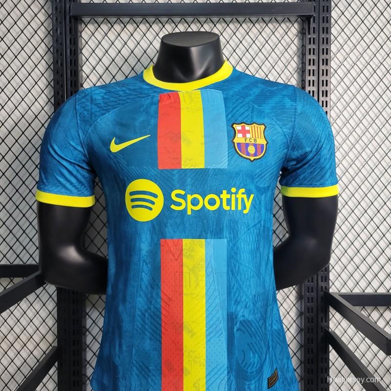 Player Version 23-24 Barcelona Blue Classic Jersey