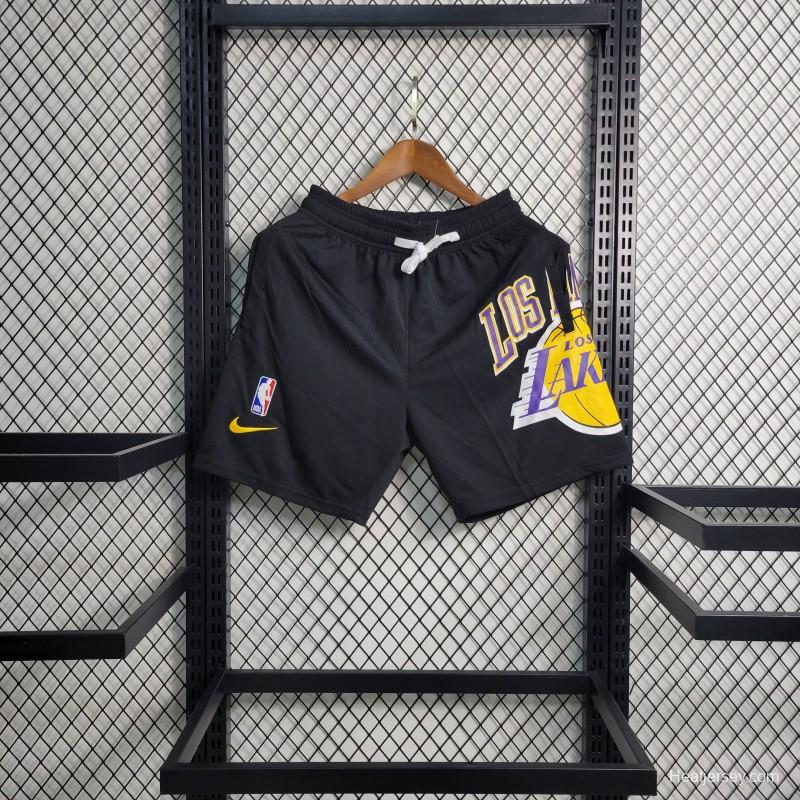 23 24 NBA Lakers Black Shorts