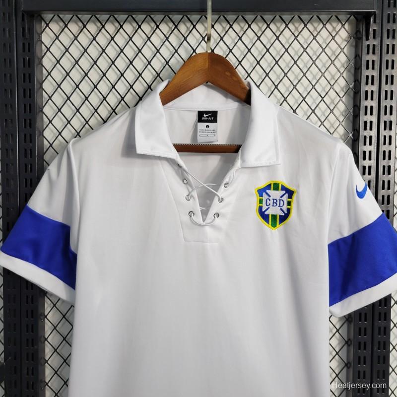 Retro 2004 Brazil White Jersey