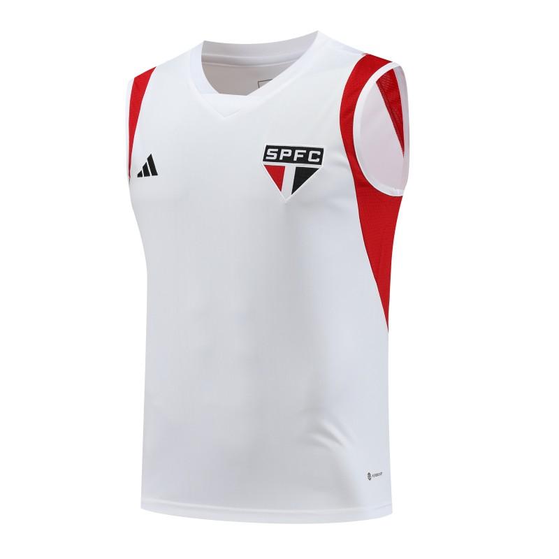 23-2423-24 Sao Paulo White Vest Jersey+Shorts