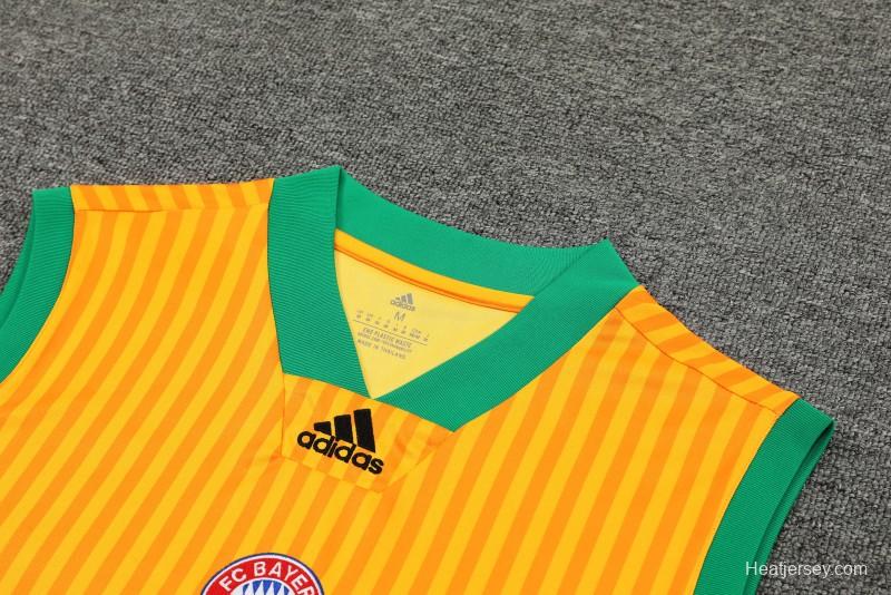 23-24 Bayern Munich Yellow Remake Icon Vest Jersey+Shorts