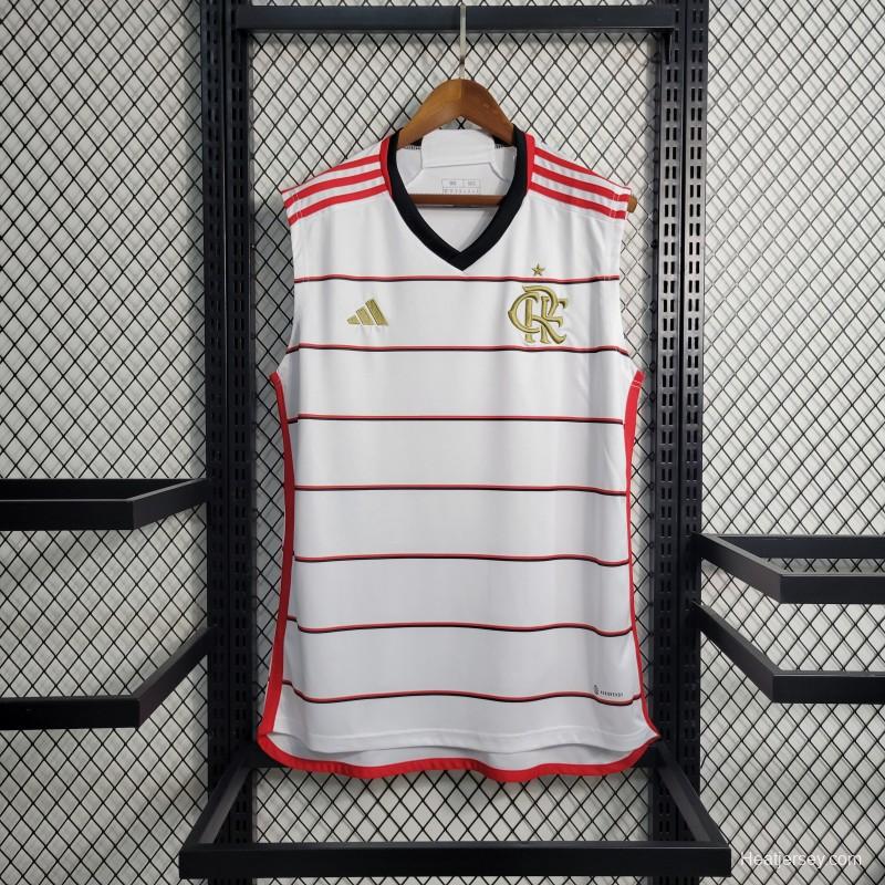 23-24 Flamengo White Away Vest Jersey