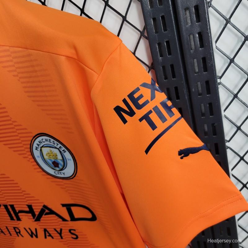 22-23 Manchester City Orange Goalkeeper Jersey