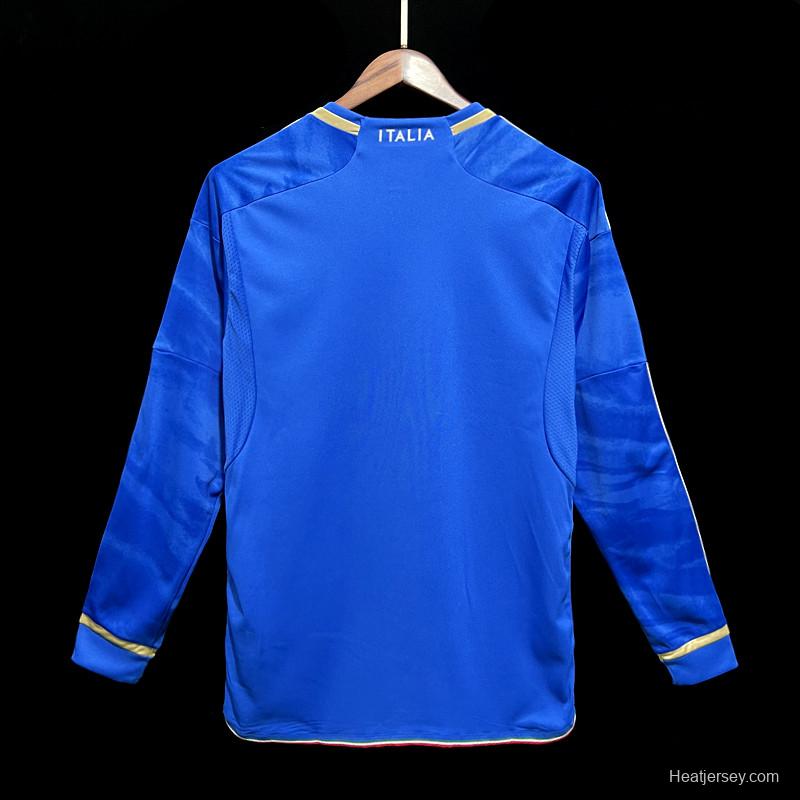 2023 Italy Home Long Sleeve Jersey