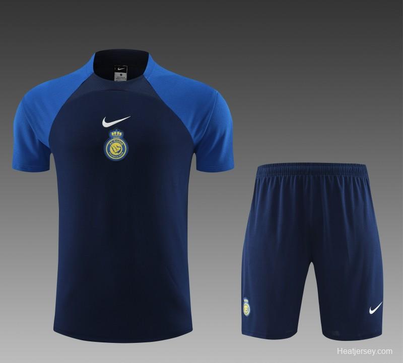 23/24 Al-Nassr Black/Blue Short Sleeve Jersey+Shorts