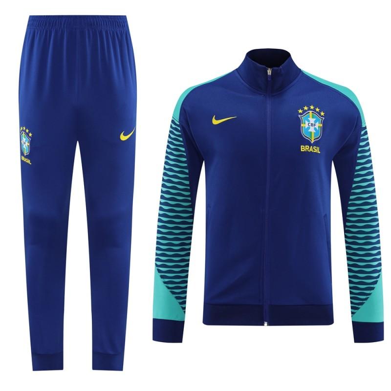 23/24 Brazil Blue Full Zipper Jacket+Pants