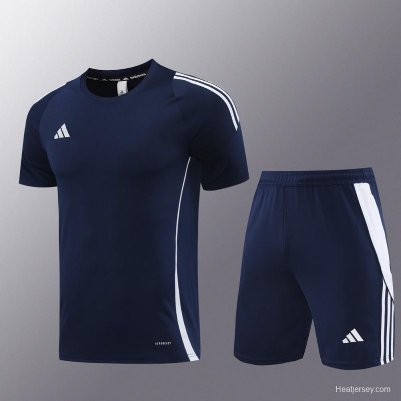 2024 Adidas Navy Short Sleeve Jersey+Shorts