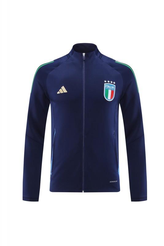 2024 Italy Navy Full Zipper Jacket +Long Pants