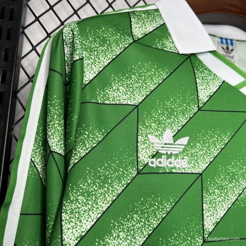 Retro 1990 Germany Away Green Long Sleeve Jersey