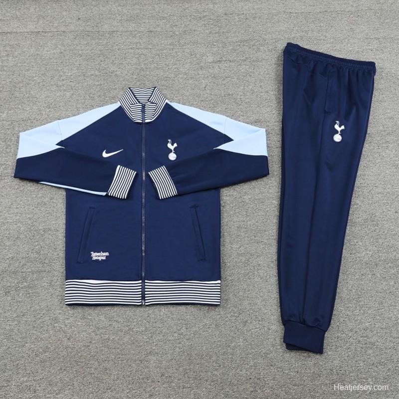 24/25 Tottenham Spur Navy Full Zipper Jacket +Long Pants