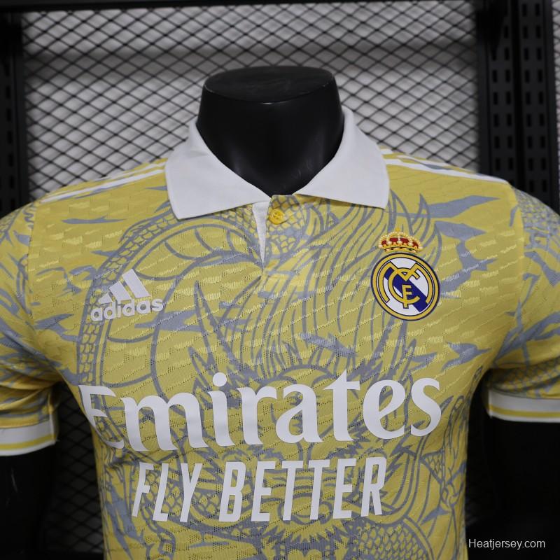 Player Version 24/25 Real Madrid Golden Dragon Pre-Match Jersey