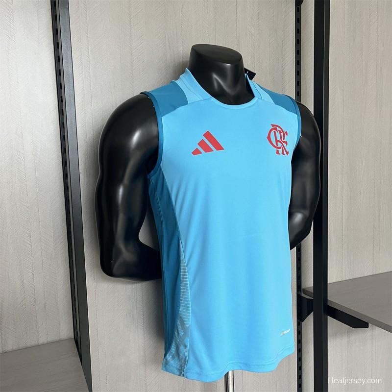 25/26 Flamengo Training Jersey Wear Light Blue Vest Jersey S-XXXXL