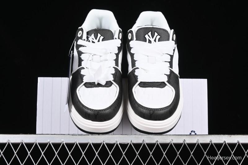 MLB NY Yankees Chunky Liner Classic Monogram Lightweight Platform Sneakers with 6cm Height Boost - 3ASXCMN4N50BKS