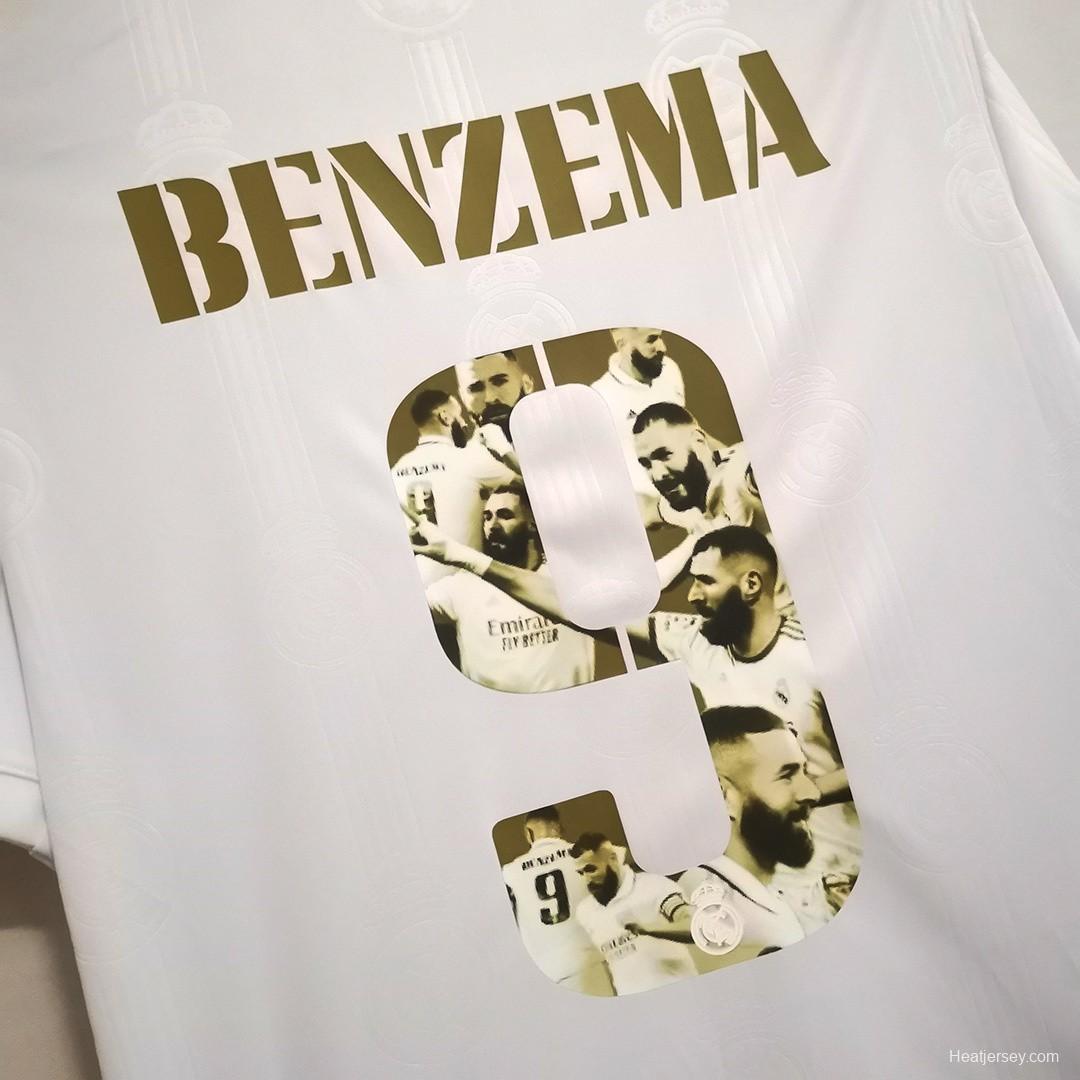 22/23 Real Madrid Karim Benzema Ballon d'Or Commemorating Jersey