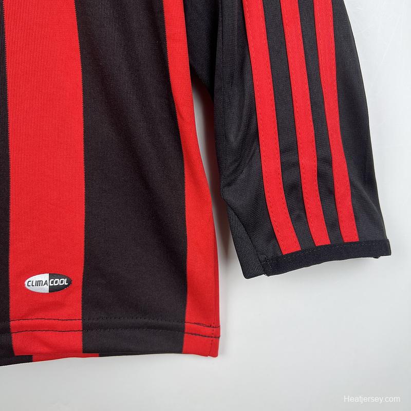 Retro 08/09 AC Milan Home Long Sleeve Jersey