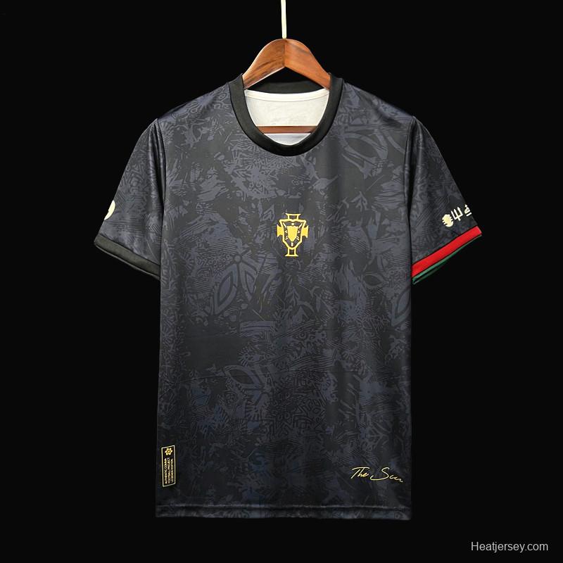 2023 Portugal Black Comma Football THE SIU Ronaldo JERSEY