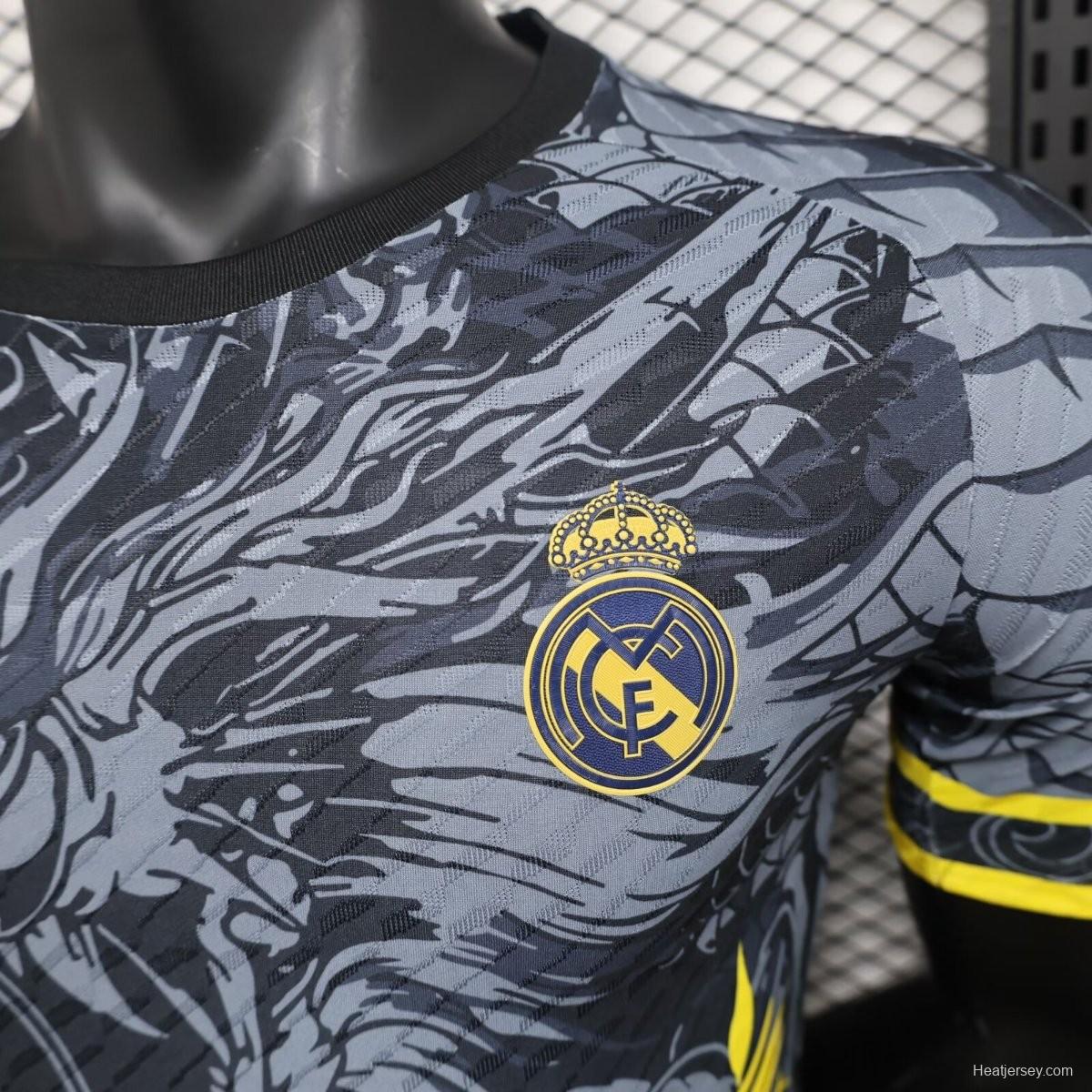 Player Version 24/25 Real Madrid Grey/Black Dragon Jersey