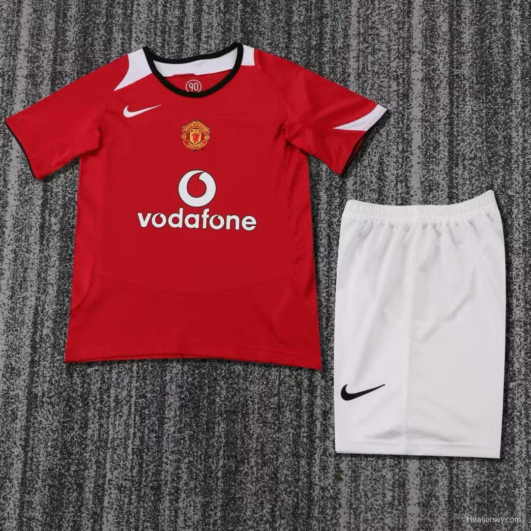 Retro Kids 04/06 Manchester United Home Jersey