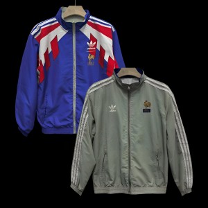 2025 France Blue/Grey Reversible Windbreaker